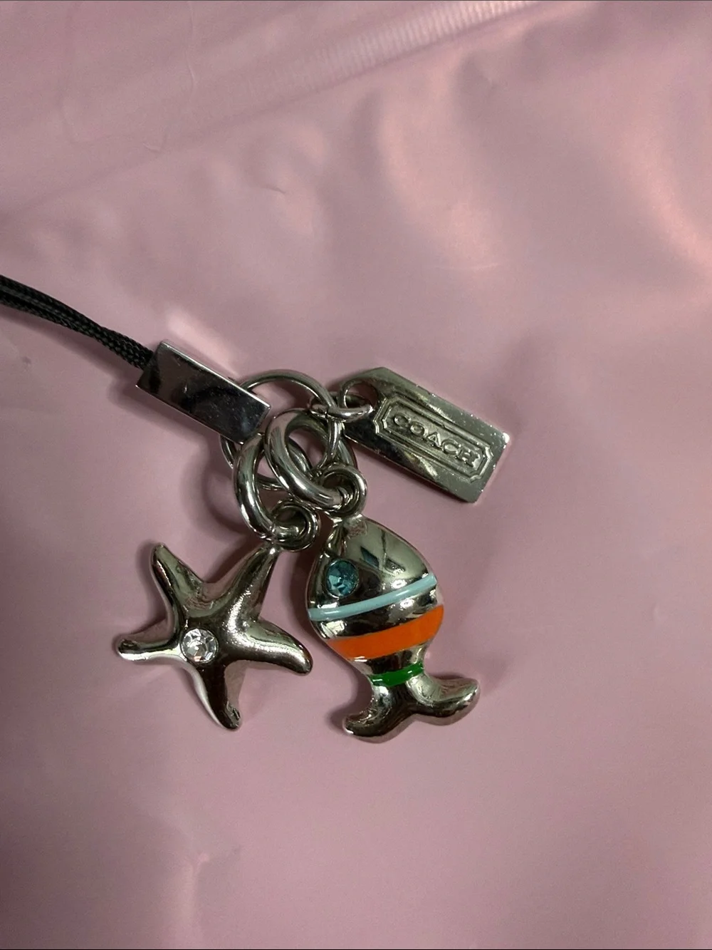 Coach RARE Blue Ocean Charm PhoneStrap